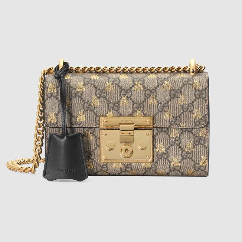 Gucci Padlock Small GG Supreme Canvas Shoulder Bag 409487